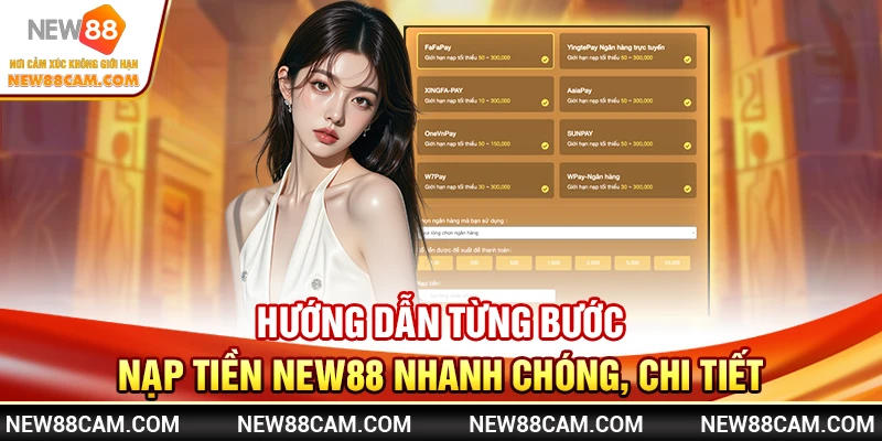 Hướng dẫn từng bước nạp tiền New88 nhanh chóng, chi tiết